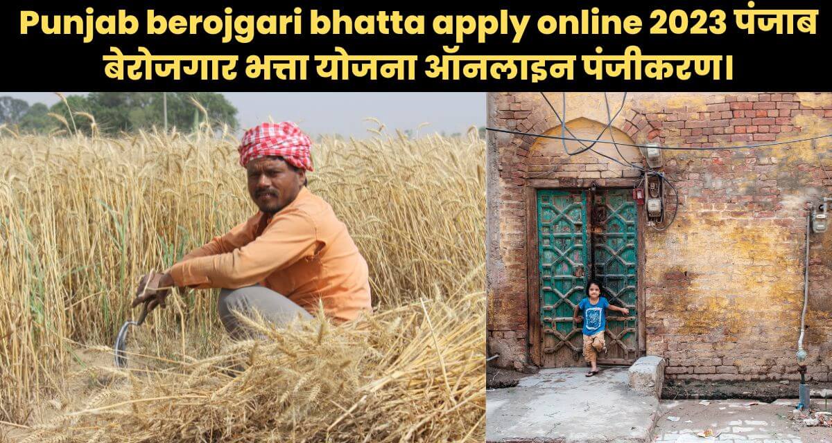 Punjab berojgari bhatta apply online 2023 पंजाब बेरोजगार भत्ता योजना ऑनलाइन पंजीकरण।