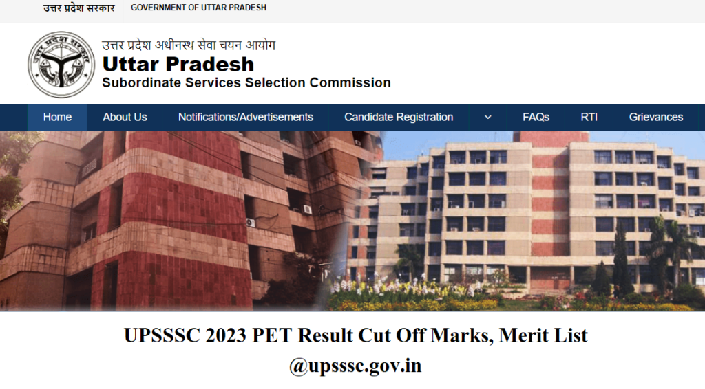 UPSSSC 2023 PET Result Cut Off Marks, Merit List @upsssc.gov.in Link Update