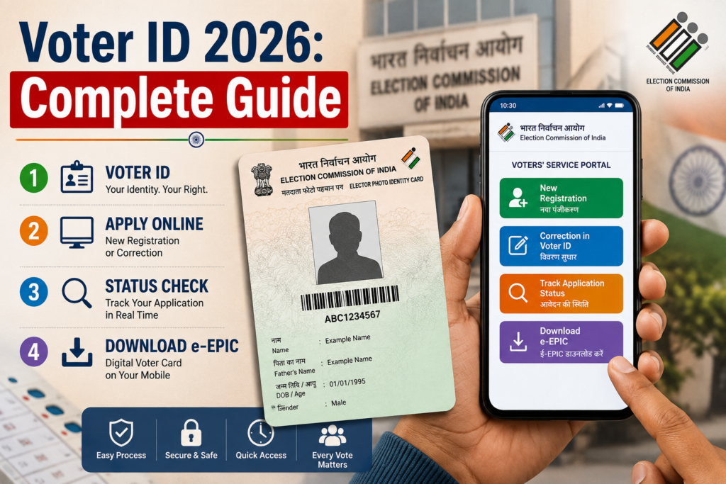 Voter ID 2026: Apply Online, Check Status, Download e-EPIC, Correction & Voter List
